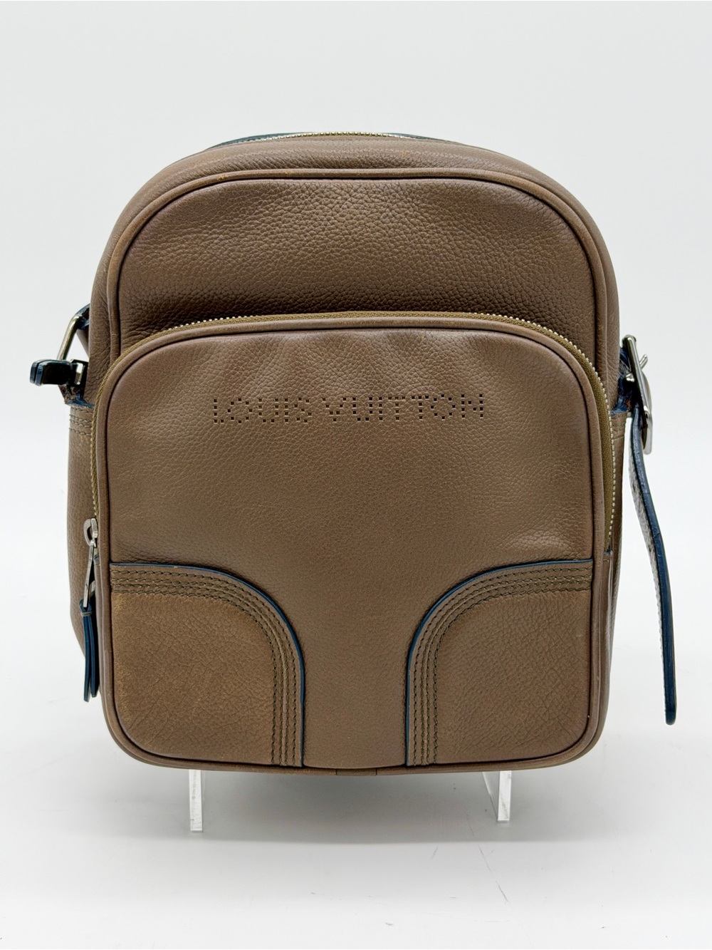Louis Vuitton Taupe Brown Leather Men’s Messenger Crossbody